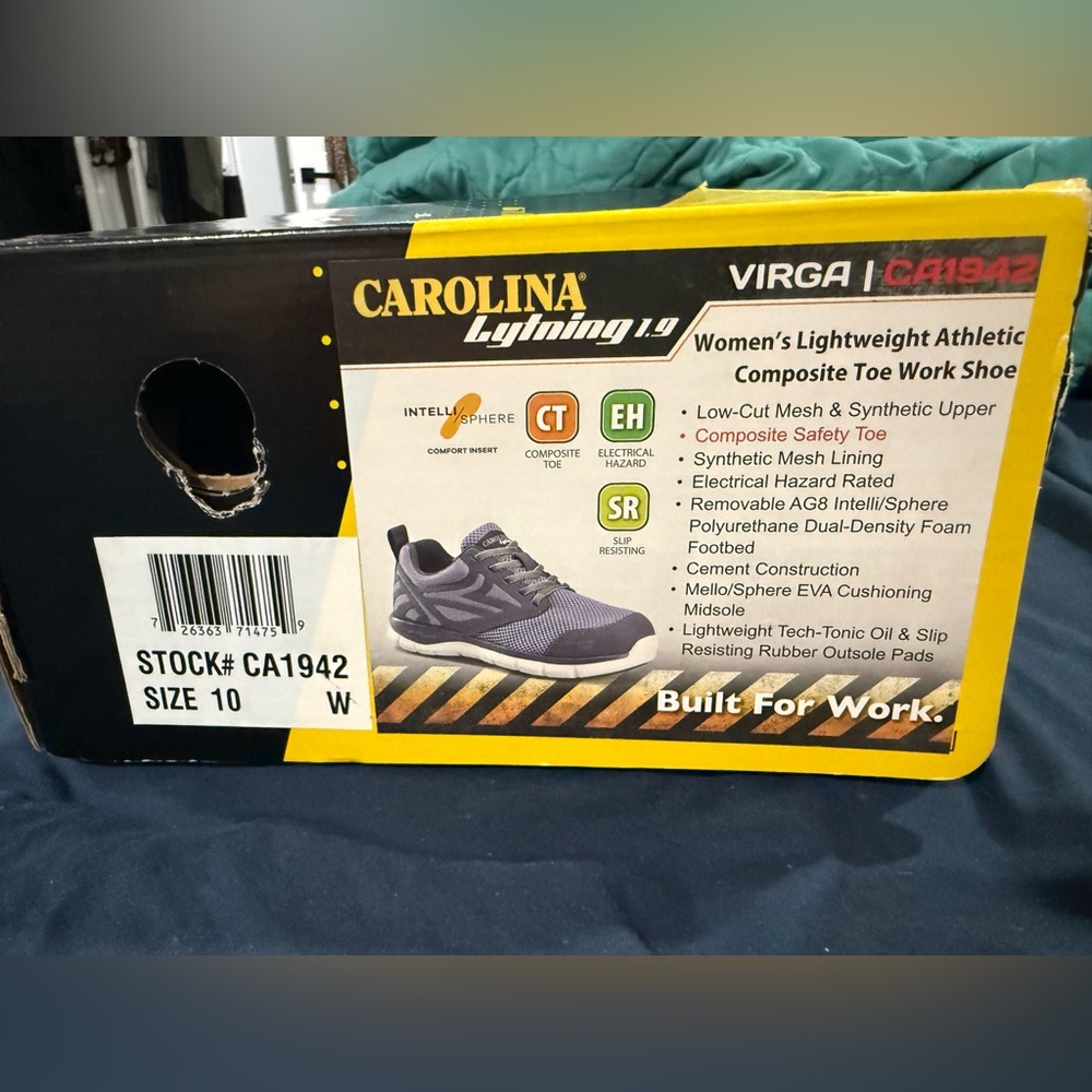 Women’s Carolina VIRGA Lytning Work Athletic Shoes size 10 CA1942